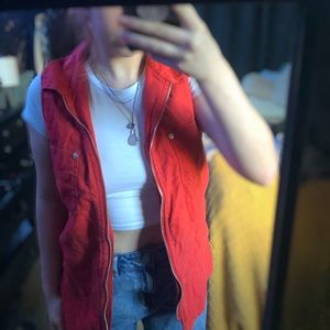 Bright orange vintage vest